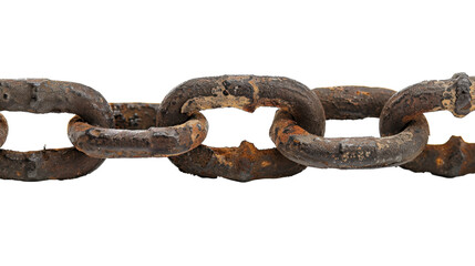 Fototapeta premium Rusty Chain Link: Industrial Metal