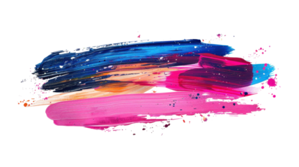Abstract Colorful Paint Strokes Art