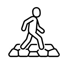walking on cobblestone street walking on cobblestone street - simple line art of walking on cobblestone street, perfect for walking on cobblestone street logos and icons and themed design