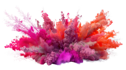 Abstract Colorful Ink Explosion