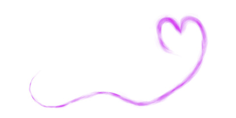 Obraz premium Purple heart shaped smoke effect, sign of love, smoke hearts, love. Purple waves of smoke from hot drink, coffee, cigarettes, tea or food. Mockup of fog with swirls. PNG.