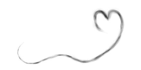 Black heart shaped smoke effect, sign of love, smoke hearts, love. Black waves of smoke from hot drink, coffee, cigarettes, tea or food. Mockup of fog with swirls. PNG.