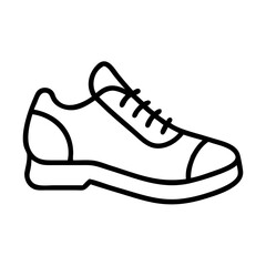 walking shoes with laces icon, walking shoes with laces line art - simple line art of walking shoes with laces, perfect for walking shoes with laces logos and icons and themed design