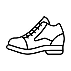walking shoes with laces icon, walking shoes with laces line art - simple line art of walking shoes with laces, perfect for walking shoes with laces logos and icons and themed design