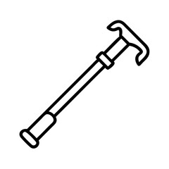 walking stick hiking icon, walking stick hiking line art - simple line art of walking stick hiking, perfect for walking stick hiking logos and icons and themed design