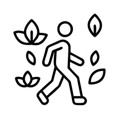 walking through autumn leaves walking through autumn leaves - simple line art of walking through autumn leaves, perfect for walking through autumn leaves logos and icons and themed design