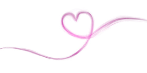 Pink heart shaped smoke effect, sign of love, smoke hearts, love. Pink waves of smoke from hot drink, coffee, cigarettes, tea or food. Mockup of fog with swirls. PNG.