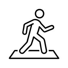 fitness walking icon, fitness walking line art - simple line art of fitness walking, perfect for fitness walking logos and icons and themed design