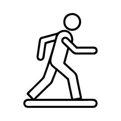 fitness walking icon, fitness walking line art - simple line art of fitness walking, perfect for fitness walking logos and icons and themed design