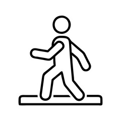 fitness walking icon, fitness walking line art - simple line art of fitness walking, perfect for fitness walking logos and icons and themed design