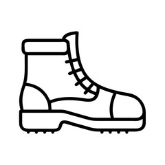 hiking boots icon, hiking boots line art - simple line art of hiking boots, perfect for hiking boots logos and icons and themed design