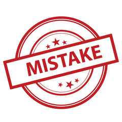 Mistake stamp, mistake label vector illustration design background