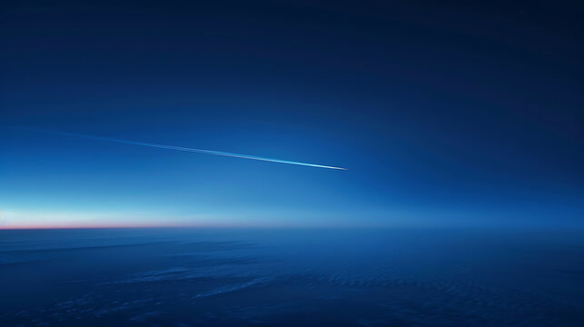 Twilight Flight Over Clouds