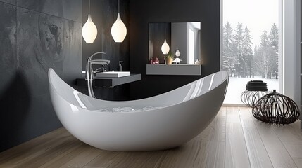 A contemporary bathroom with minimalistic design and elegance