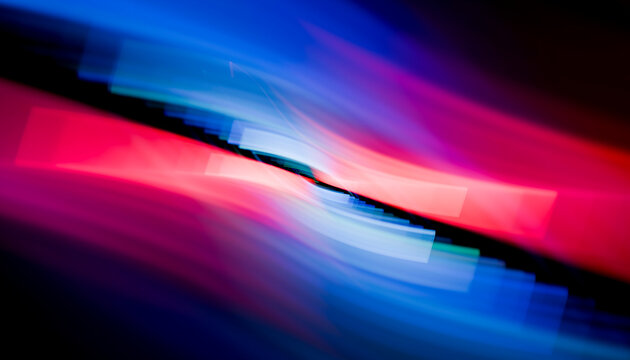 Colorful motion blur with vivid red and blue hues