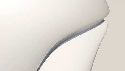 Minimalist 3D render of smooth abstract curves