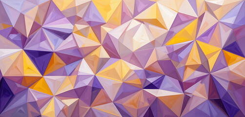 Fototapeta premium Geometric Shapes Forming Abstract Pattern in Purple, Orange, and