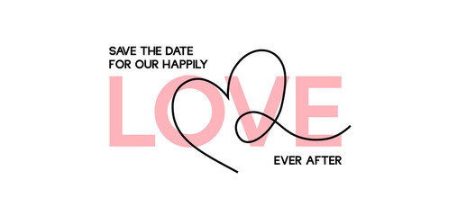 Handwritten modern brush calligraphy. Save the date isolated on white background for wedding invitations. Vector illustration