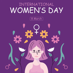 illustration vector graphic of a young woman with short hair smiled, perfect for international day, international womens day, celebrate, greeting card, etc.
