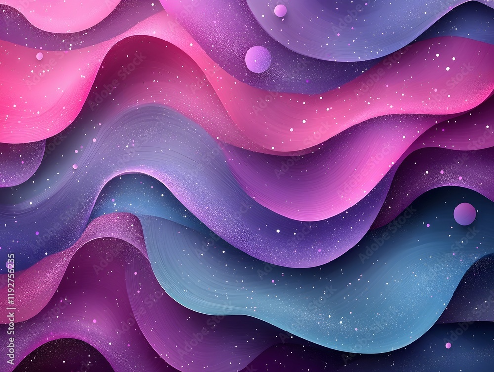 Poster vibrant abstract waves and gradients frame for bold dynamic background