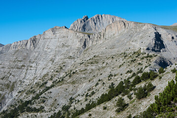 Olympus mountain in the summer