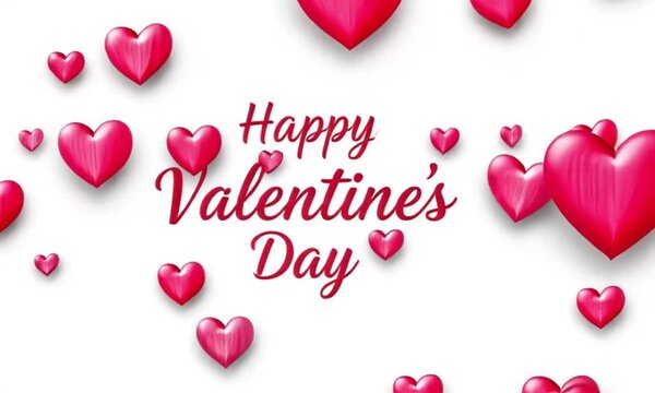 background saying valentines day, smooth looping video 4k