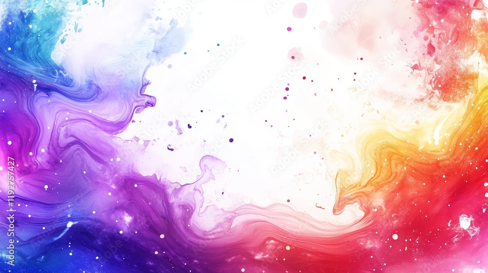Poster vibrant splashes of color create a dynamic abstract watercolor background