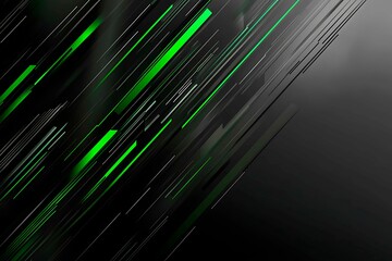 Abstract black background with green accents, futuristic design elements, and geometric patterns, perfect for technology and gaming themes.
