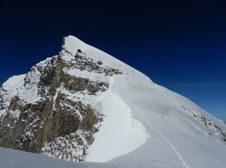 Aiguille du Croissant 4260m und die Mur de la Cote 
 (Grand Combin Überschreitung)