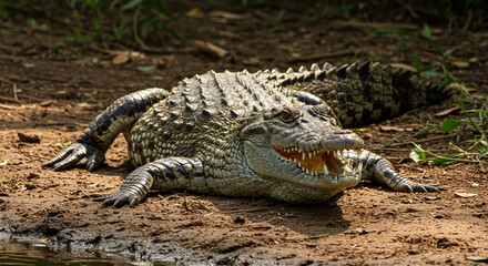 alligator in the swamp