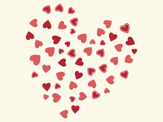 Templat love heart valentine day for decoration