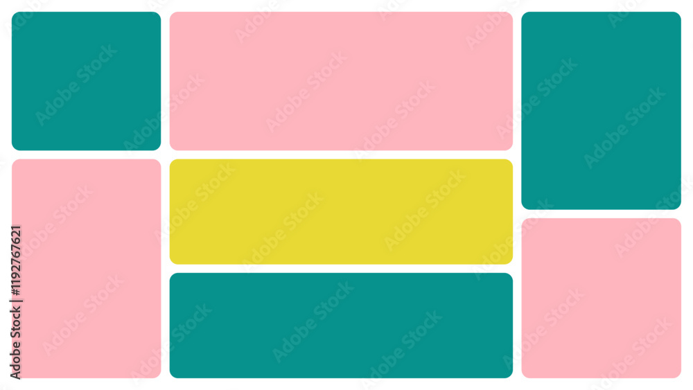 Poster bento box template. y2k collage grid shapes. geometry modular moodboard frames. ui design elements b