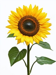 Fototapeta premium sunflower isolated on white background