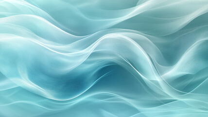Obraz premium Soft flowing waves in shades of blue create serene and calming abstract composition. gentle curves and light textures evoke sense of tranquility and fluidity