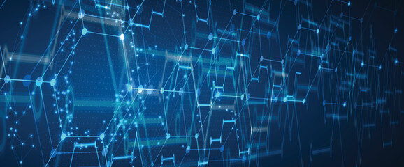 Cloud technology ransfer digital data on circuit board