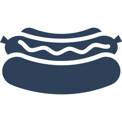 Hot Dog  vector icon with an isolated background 