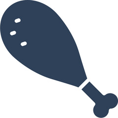 Chicken Leg Piece  vector icon with an isolated background 