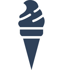 Ice-cream Cone vector icon with an isolated background 