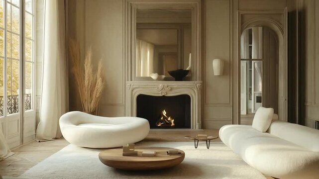 Elegant Parisian Living Room Interior Design