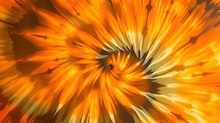 Golden Tie Dye Yin Yang Swirl Background in Warm Hues for Luxurious Designs