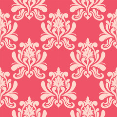 Vector damask seamless background. Classical luxury old fashioned damask ornament, victorian seamless texture for wallpapers, textile, wrapping. Exquisite floral baroque template.