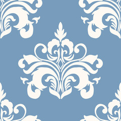 Vector damask seamless background. Classical luxury old fashioned damask ornament, victorian seamless texture for wallpapers, textile, wrapping. Exquisite floral baroque template.