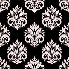 Vector damask seamless background. Classical luxury old fashioned damask ornament, victorian seamless texture for wallpapers, textile, wrapping. Exquisite floral baroque template.