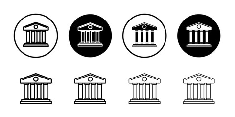 Museum icon linear logo isolated