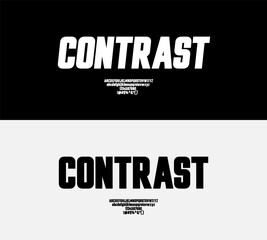 Simple Modern Bold Font. Minimalistic typography for poster design and all graphic design needs. Come in editable vector. Alphabet, Uppercase, Lowercase, Number and Symbol.