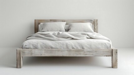 A bed frame is a sturdy structure designed to support and elevate a mattress, serving both functional and aesthetic purposes in a bedroom. Typically crafted from materials like wood, metal, or a 