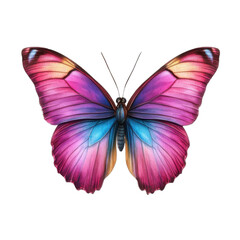 Fototapeta premium Vibrant Butterfly Display Isolated Nature Image Artistic Perspective Colorful Beauty isolated on white background