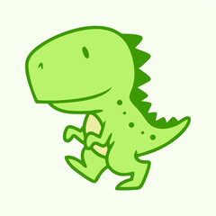 cute t-rex character dinosaur illustration