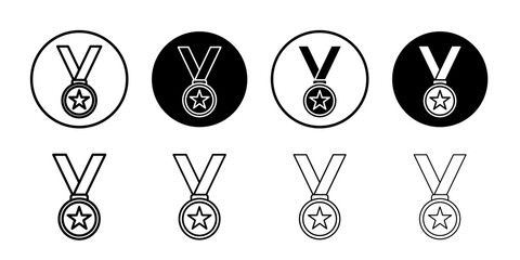 Sports medal icon linear logo isolated