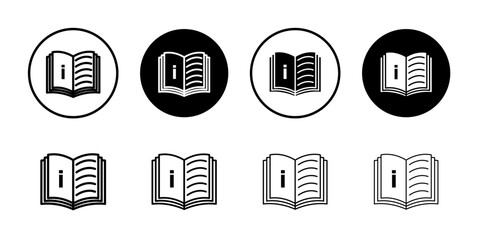 User guide icon linear logo isolated